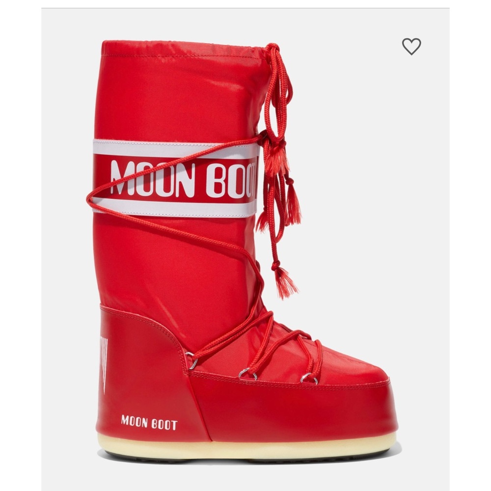 MOON BOOT ICON RED NYLON SIZE 5-6